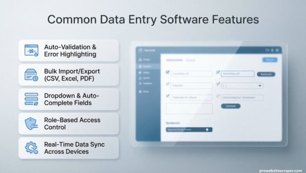 Common Data Entry Software Features
