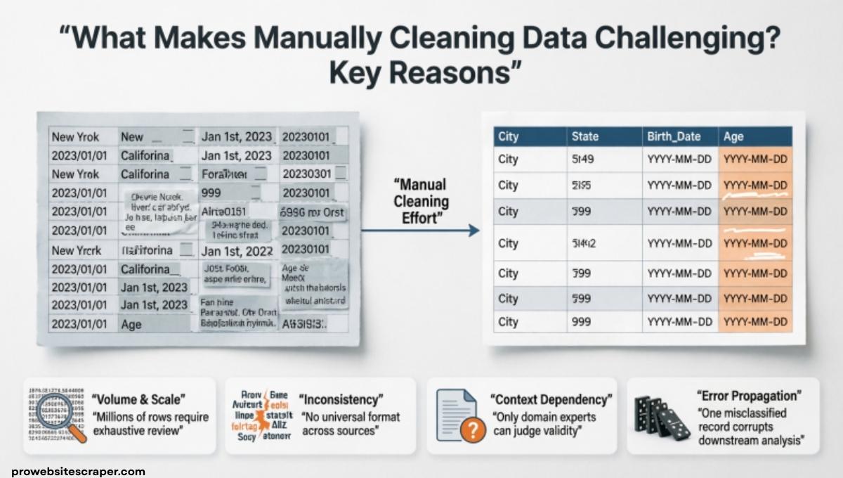What Makes Manually Cleaning Data Challenging Key Reasons